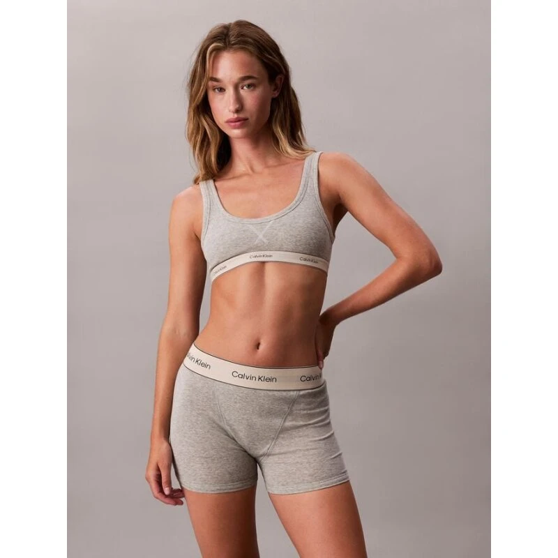 Calvin Klein Heritage Uforet Bralette - Grey Heather
