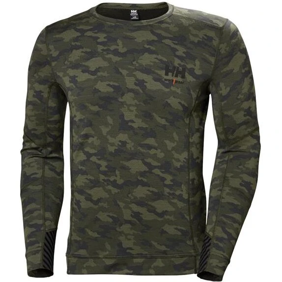 Helly Hansen Lifa Merino Crewneck, Camo (Herre)