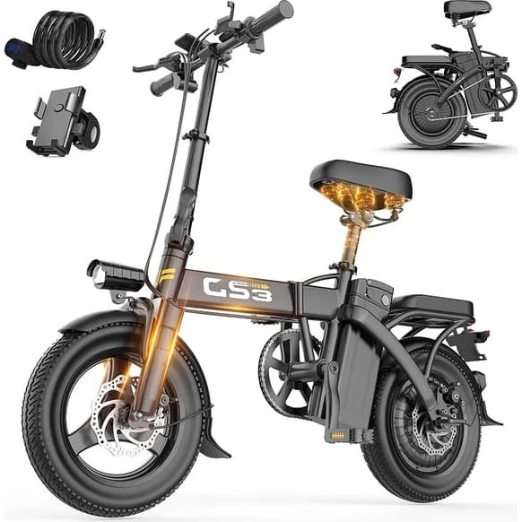 Toofly GS3 Elcykel: Foldbar bycykel med 250W motor og 48V 15Ah batteri