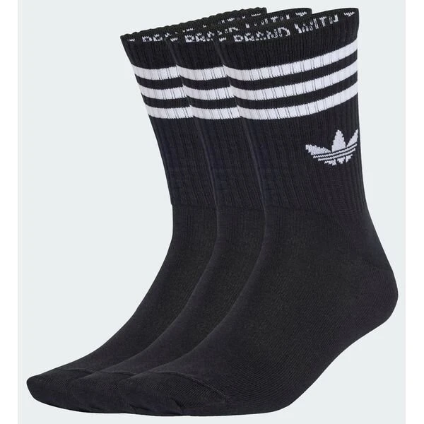 Adidas Originals 3-Stripes Crew sokker 3-pak - Maroon/Aurora Ivy/Cardboard