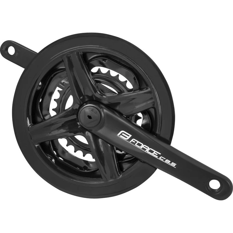 FORCE C8.5 Kranksæt 48/38/28T Stål & Alu 175mm til Firkantet Aksel