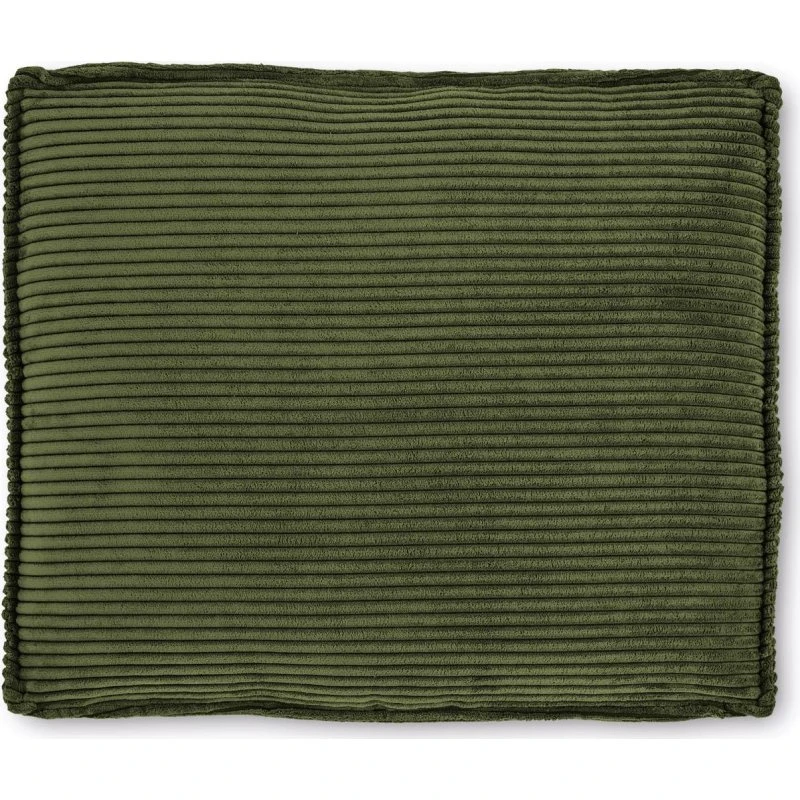 Kave Home Blok corduroy pude, grøn fløjl, 50x60 cm