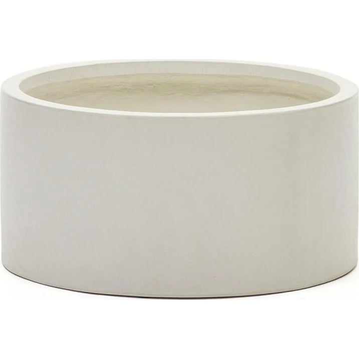 Kave Home Aiguablava Plantekrukke i hvid cement, 62 cm
