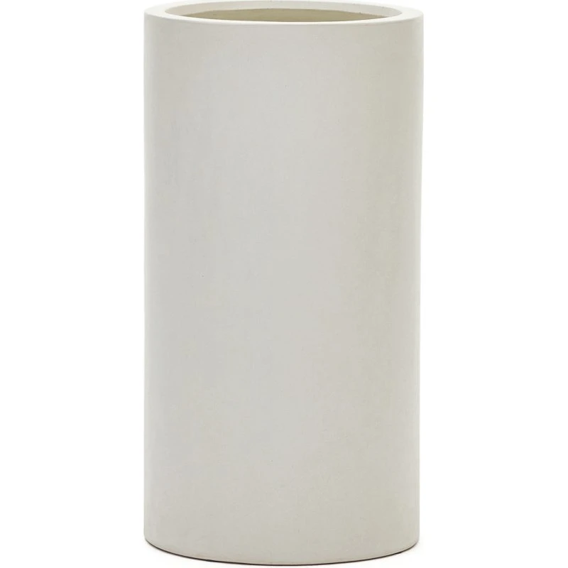 Kave Home Aiguablava Urtepotteskjuler, Hvid Cement (Ø42)