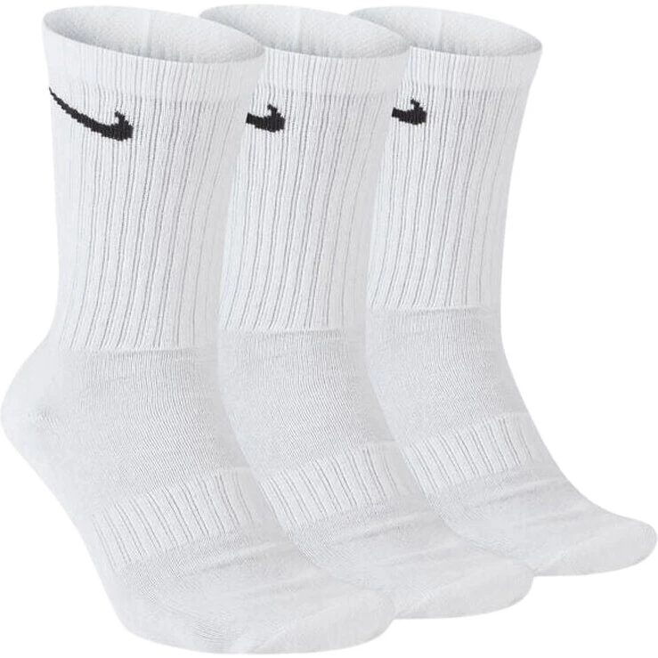 Nike Everyday Cush Training Crew sokker 3-pak, hvid/sort