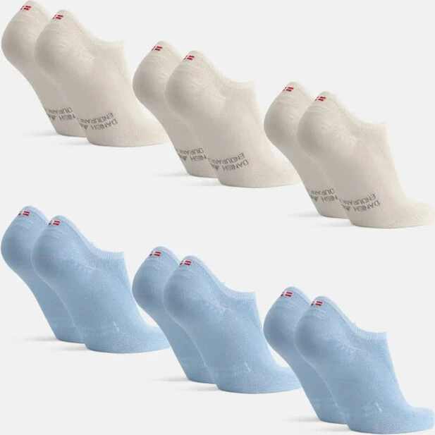 Danish Endurance Bambus No-Show Sokletter 6-pak – sort