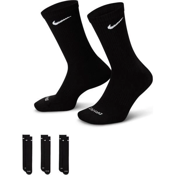 Nike Everyday Plus Cushioned Crew sokker 3-pak – sort/hvid