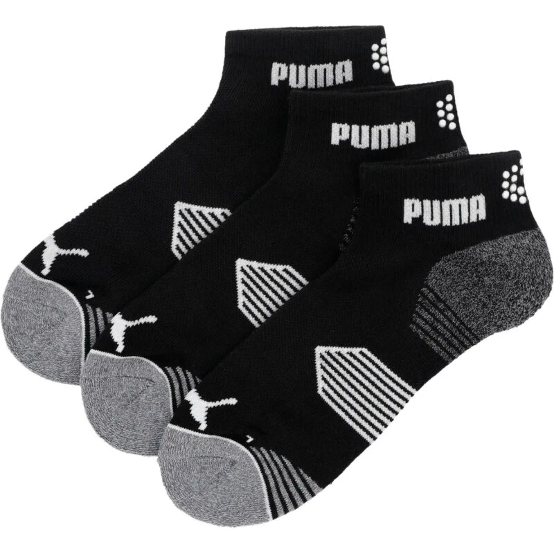 Puma Essential 1/4-cut strømper 3-pak, sort