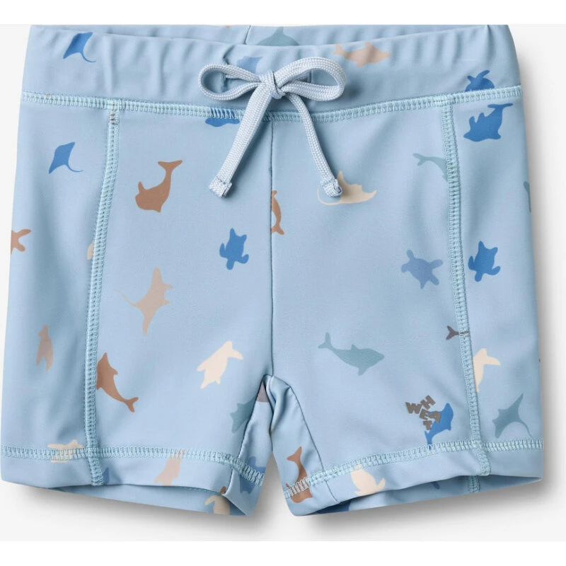 Wheat Ulrik badeshorts - soft blue sea life (UV 40+)