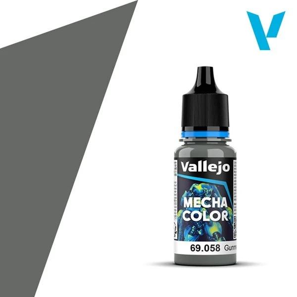 Vallejo Mecha Airbrush Color: Metallic - Gunmetal - 18ml