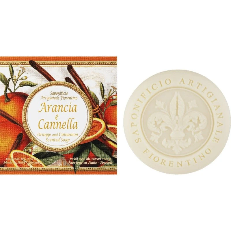 Saponificio Artigianale Fiorentino Appelsin & Kanel Fast Sæbe 100g