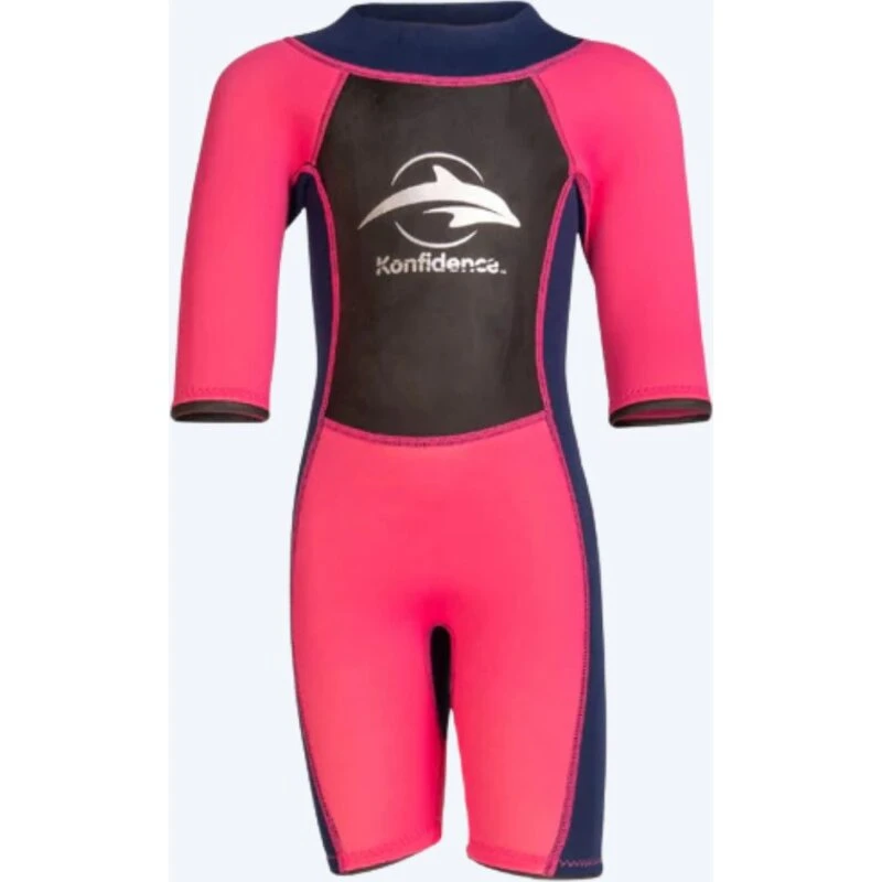 Konfidence Shorty våddragt til børn 3 mm – lyserød