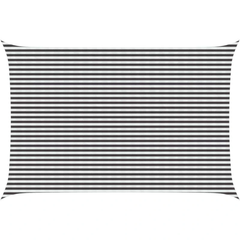 vidaXL Solsejl 4 x 6 m HDPE Rektangulær Anthracit/Hvid