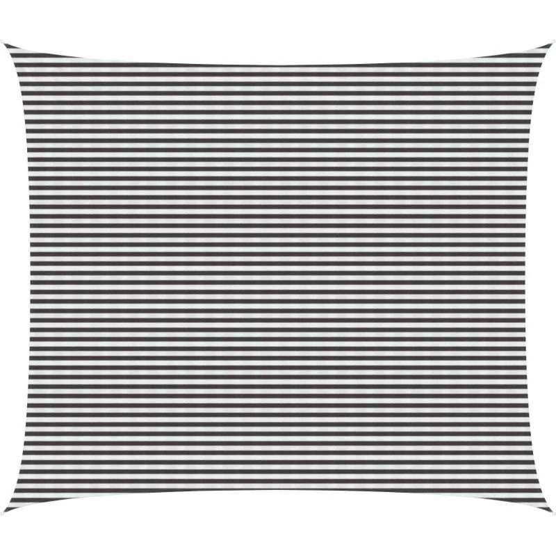 vidaXL Solsejl 6 x 7 m HDPE Rektangulær Anthracit/Hvid