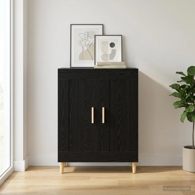vidaXL Sideboard Sort Eg 69,5 x 34 x 90 cm