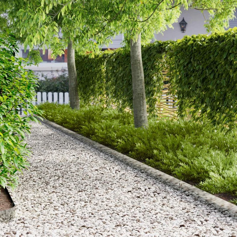 vidaXL Plænekant 30 stk. 100 x 15 cm Stål Sølv