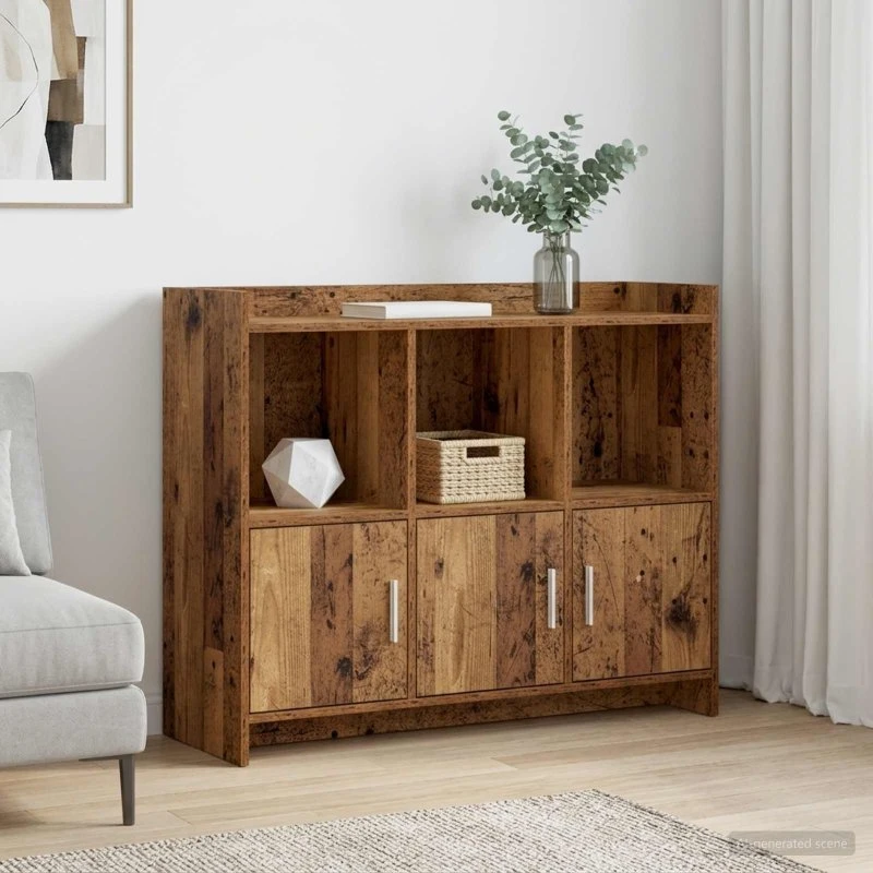 vidaXL Sideboard i gammelt træ, 98,5 x 33 x 80 cm