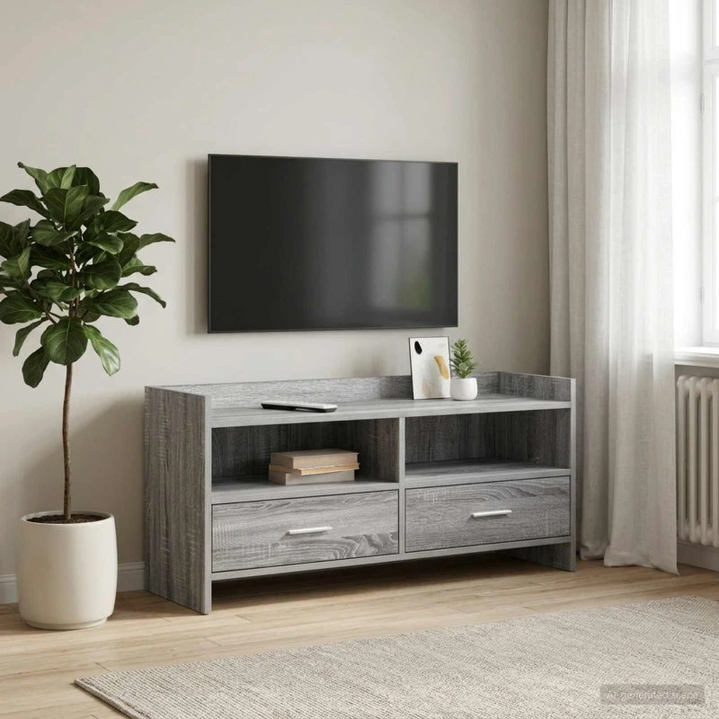 vidaXL TV-skab 100 x 33 x 47 cm Grå Sonoma
