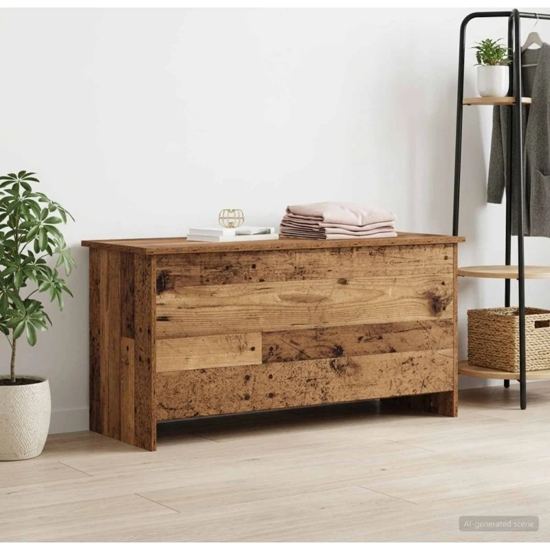 vidaXL Opbevaringskiste Gammelt træ 100 x 40 x 50 cm