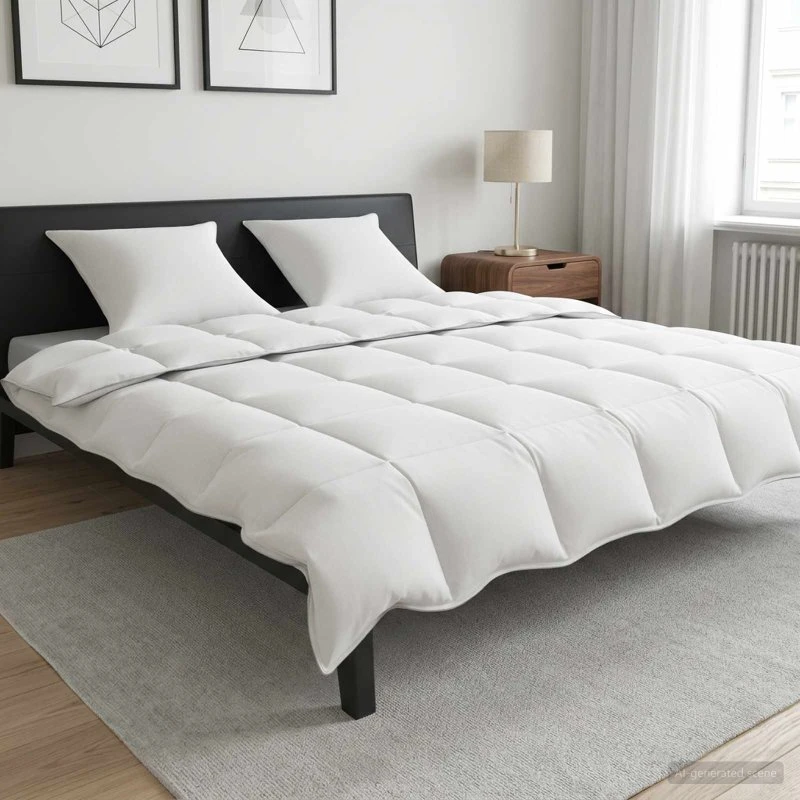 vidaXL Sommerdyne i Bambusfiber, Hvid, 200 x 240 cm