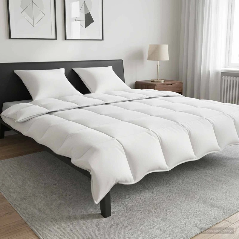 vidaXL Sommerdyne 260 x 220 cm - Bambusmix 150 gsm, Hvid