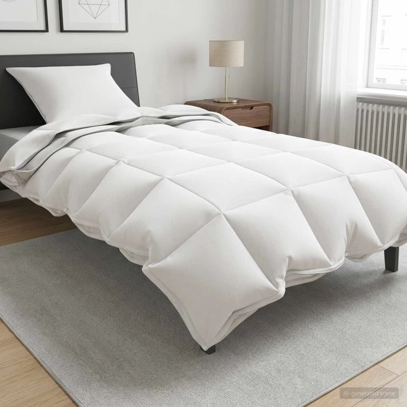vidaXL Helårsdyne 140 x 220 cm med bambusfiber, hvid