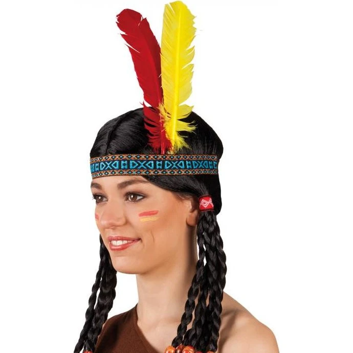 Boland Indianer Hårbånd med fjer
