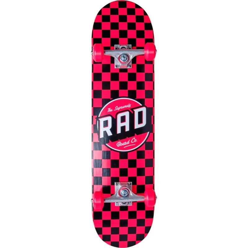 RAD Checkers Komplet Skateboard 7.75" - Rød