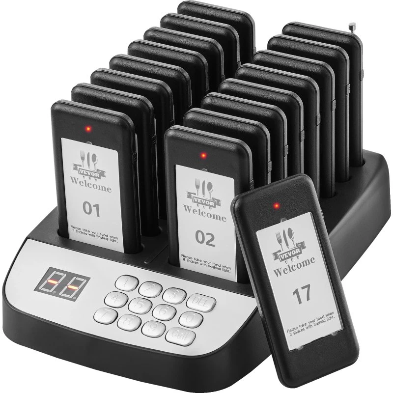 Pager System med lang rækkevidde og EU 220V