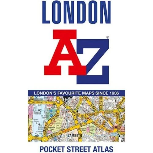 London A-Z Pocket Atlas - Farverig rejseguide til Central London