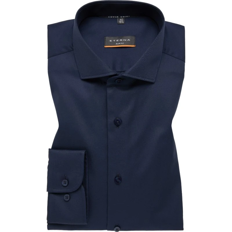 Eterna Skjorte Slim Fit - Mørkeblå - 40/M