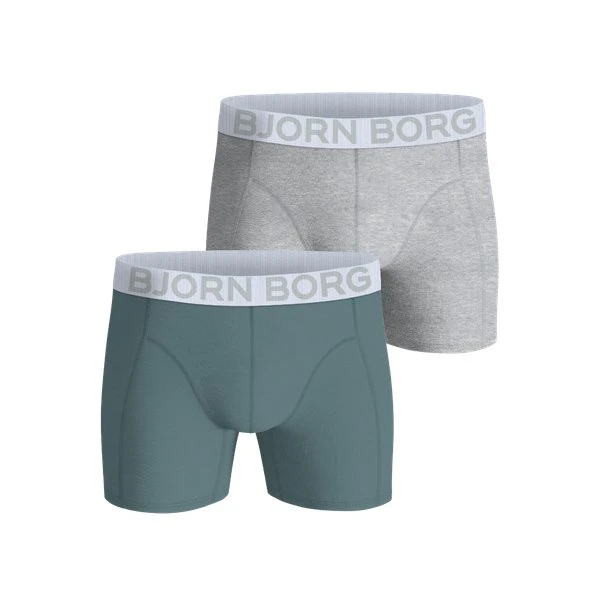 Björn Borg Organic Cotton Stretch Boxers 2-pak, Grå, M