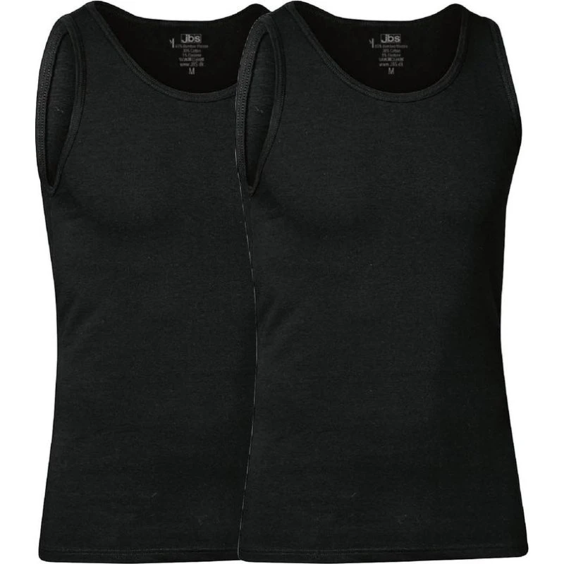 JBS 2-pak singlet i bambus og økologisk bomuld - Sort - 3XL