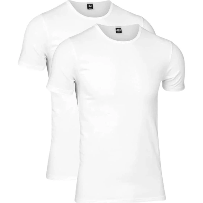 JBS 2-pak hvide t-shirts i økologisk bomuld til mænd, XL