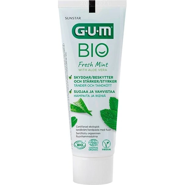 GUM® Bio Tandpasta - Økologisk, Vegansk med Fluor (75 ml)