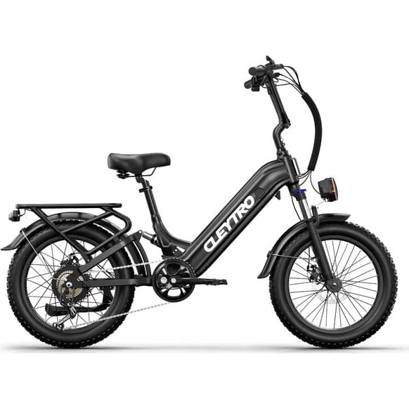 CLEYTRO XC20 Elcykel - 20" Fatbike med fuld affjedring, sort