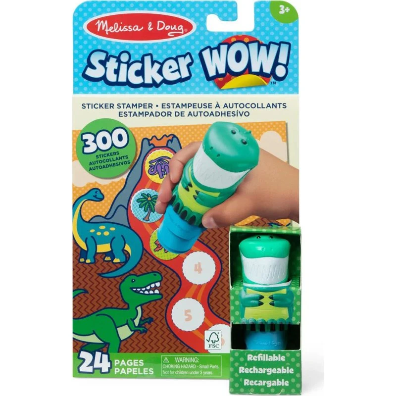 Melissa & Doug Sticker Wow! Dino - Klistermærkesæt med aktivitetshæfte