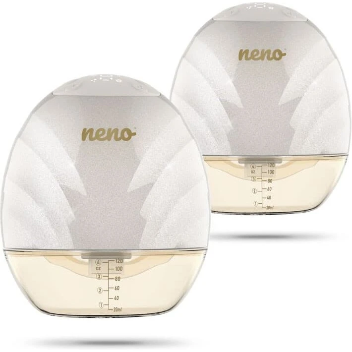 Neno Perla Twin trådløs dobbelt elektronisk brystpumpe, perlemor/hvid