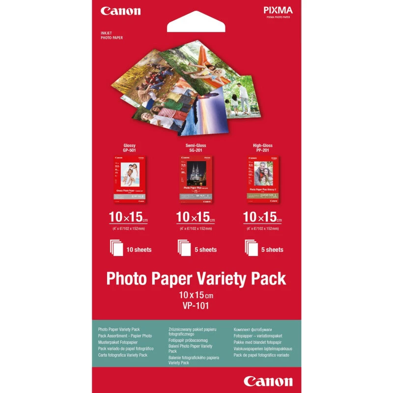 Canon VP-101 Fotopapir Variety Pack 10x15 cm (20 ark)