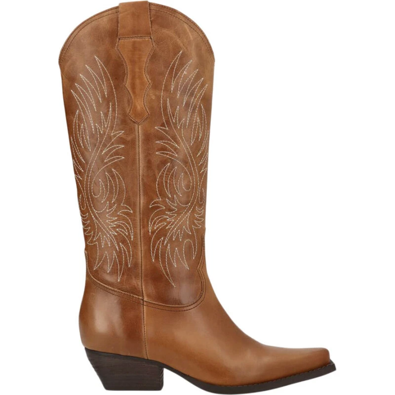 FRANKIE Cowboystøvle i mørkebrunt læder – skafte 34,5 cm