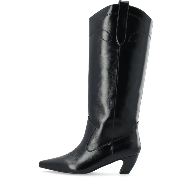 BIABALEY Knee High Western-støvler, sort 38