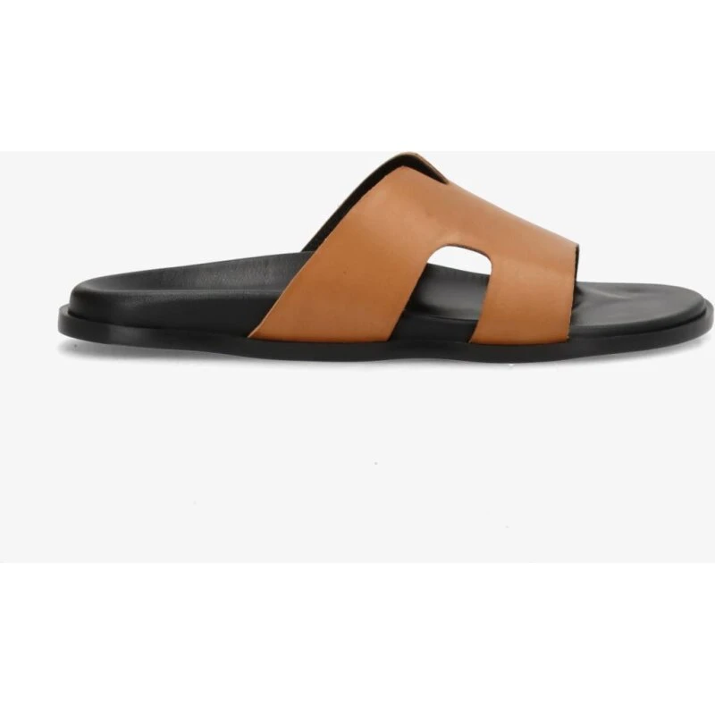 Phenumb Copenhagen RAE cognac læder flad sandal