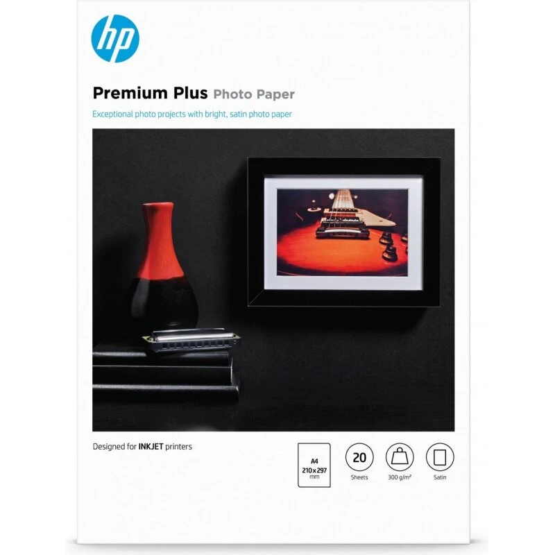 HP Premium Plus fotopapir halvblank A4 300 g/m² 20 ark