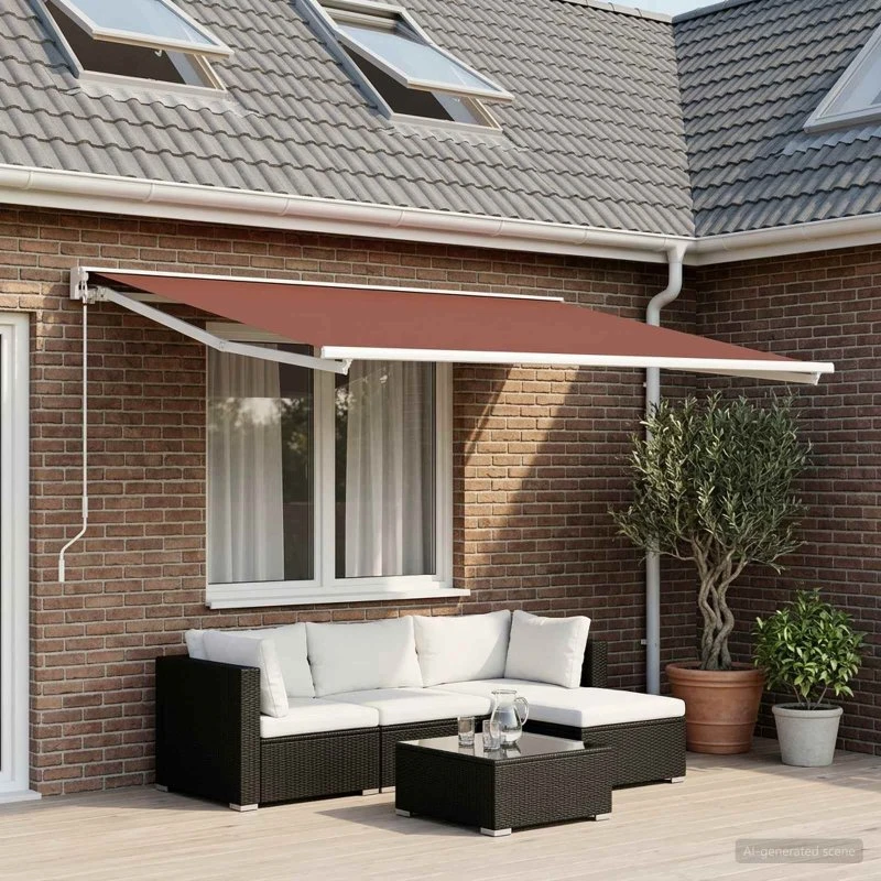 vidaXL Reservedug til markise, Brun, 400 x 200 cm