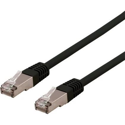 DELTACO S/FTP Cat6 Patchkabel, 20m, Sort, LSZH