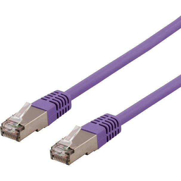 DELTACO U/FTP Cat6a Patchkabel, LSZH, 1,5m, Lilla