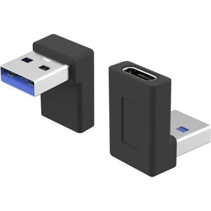NÖRDIC USB-C til USB-A 90 grader vinklet adapter