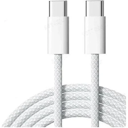 NÖRDIC USB-C til USB-C kabel 0,5m - 60W hurtigopladning, hvid