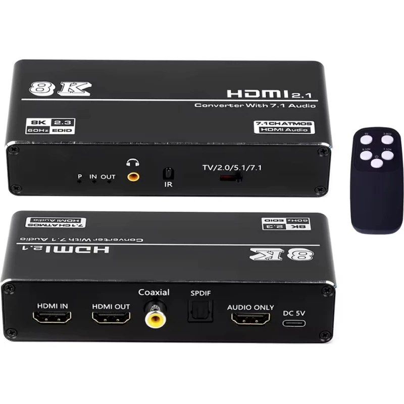 NÖRDIC HDMI 2.1 Extraktor 8K 60Hz 4K 120Hz 7.1 Audio