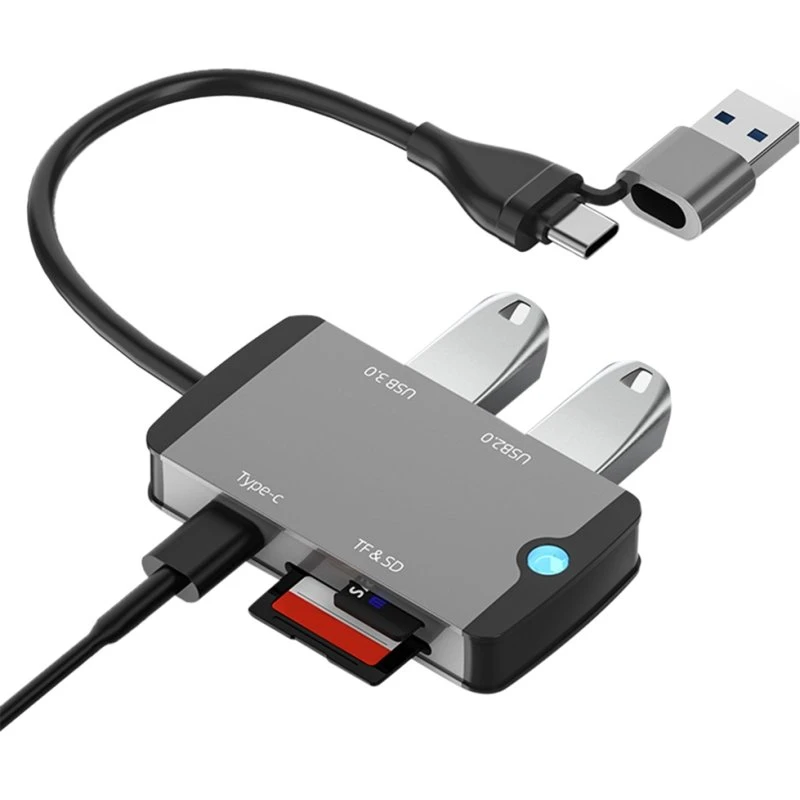 NÖRDIC 1 til 5 USB-dockingstation og kortlæser